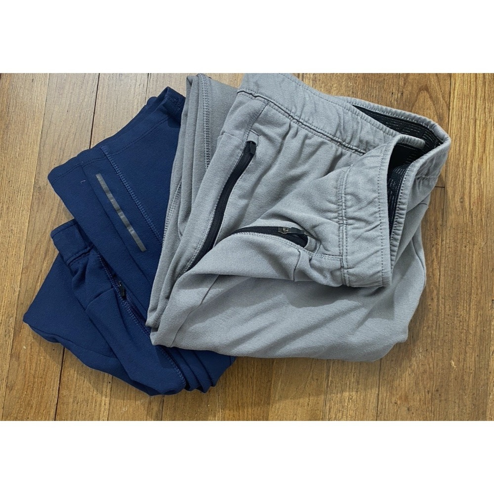 Lot of 2 - Russell Athletic Sweatpants Zip Pockets Drawstring Joggers 34x27